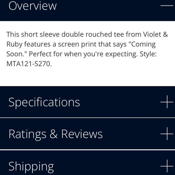 Violet & Ruby Maternity Coming Soon Tee Short Sleeve Double Rouched Sides Size M - Picture 12 of 12